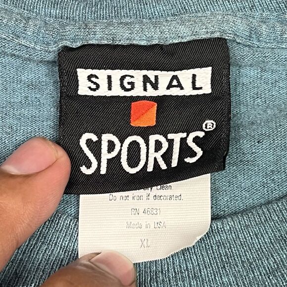 VTG California Wolves AOP Single Stitch Nature Forest Signal Sports Shirt Sz XL - Picture 10 of 10